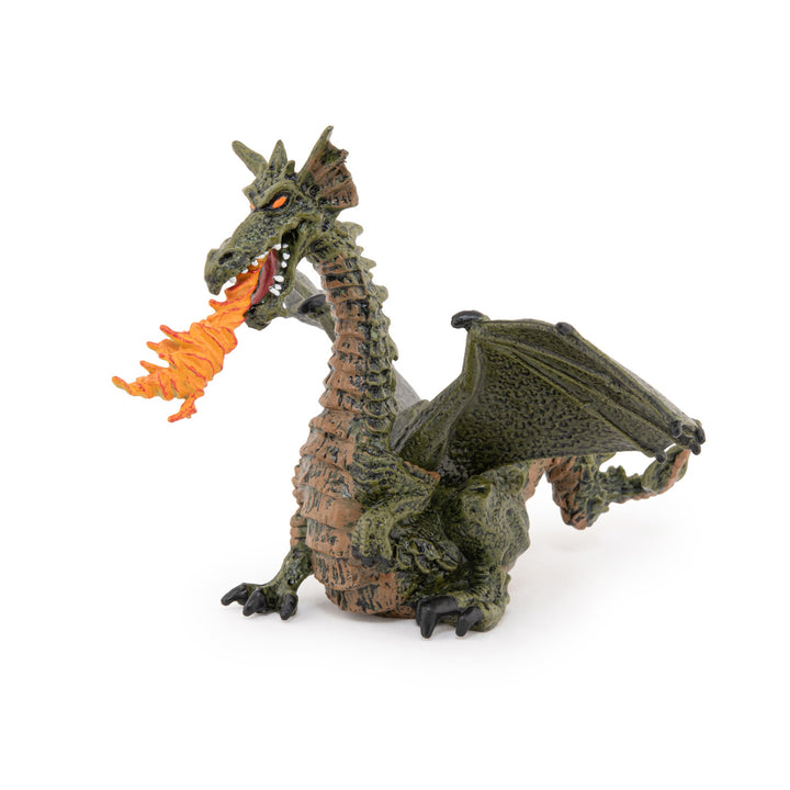 Green Winged Dragon with Flame Figurine_7