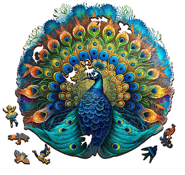 300pc Wooden Jigsaw Peacock