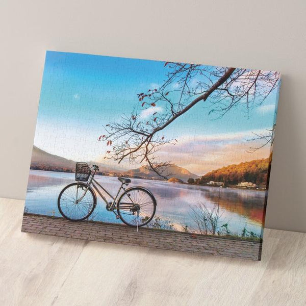 300pc Bicycle By The Serene Lake Puzzle