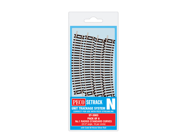 N No.1 Radius Standard Curve (Pack of 8)