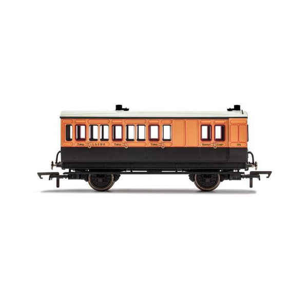 OO LSWR 4 Wheel Coach Brake 3rd Class Fitted Lights 179 - Era 2