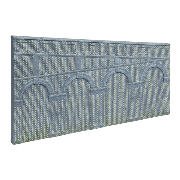 HIGH STEPPED ARCHED RETAINING WALLS X 2 ENGINEERS BLUE BRICK