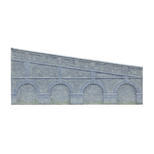 MID STEPPED ARCHED RETAINING WALLS X2 ENGINEERS BLUE BRICK