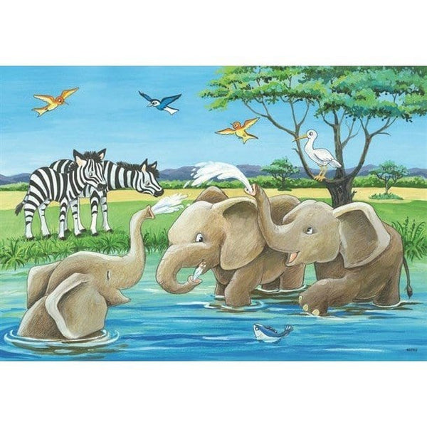 2x12pc Baby Safari Animals Puzzle