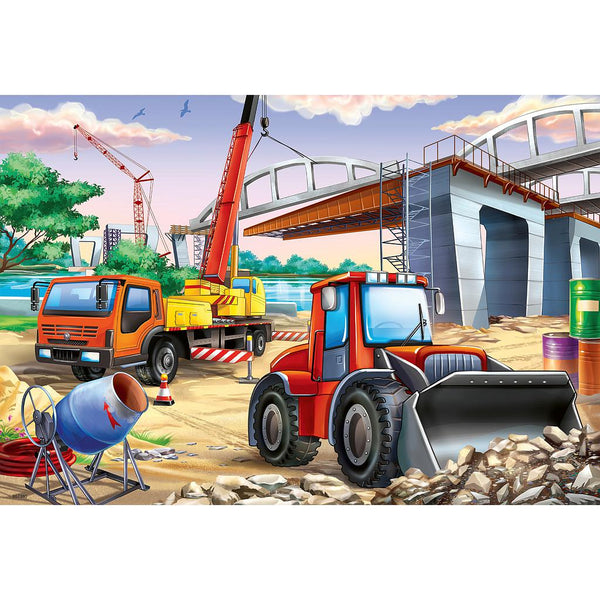 2x24pc Construction and Cars Puzzle