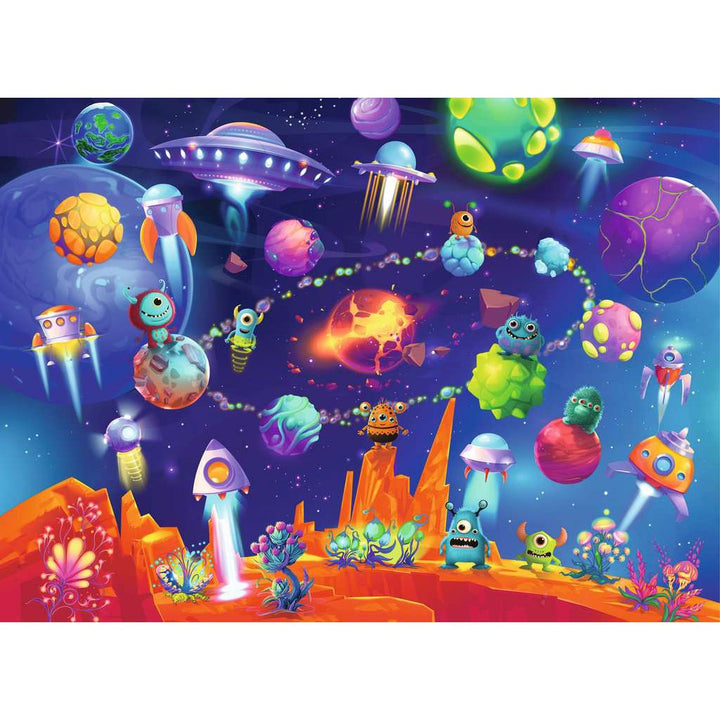 60pc Space Aliens Jigsaw Puzzle