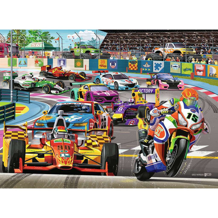 60pc Racetrack Rally Jigsaw Puzzle