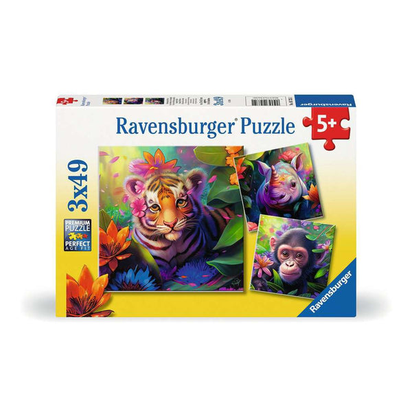 3x49pc Jungle Babies Jigsaw Puzzle