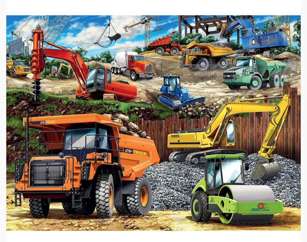 100pc Construction Vehicles Puzzle