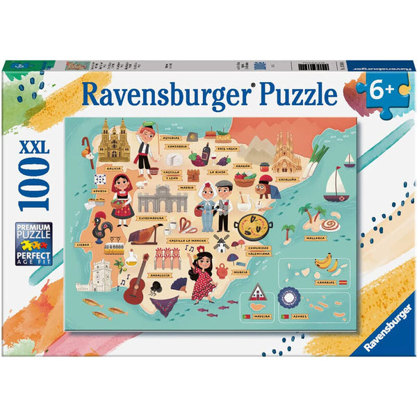 100pc Map of Spain and Portugal Puzzle