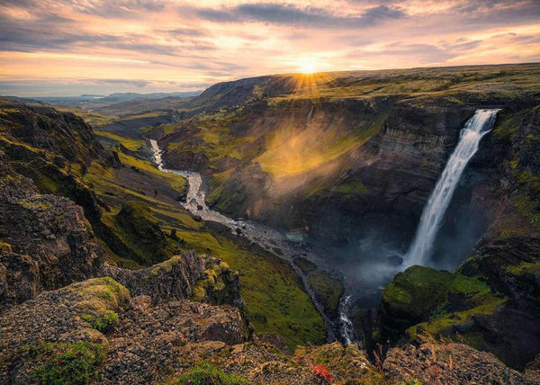 1000pc Haifoss Waterfall Iceland