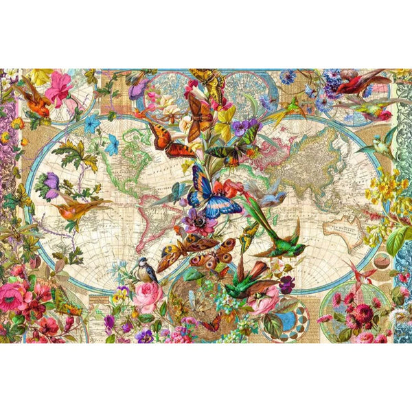 3000pc Flora & Fauna World Map Puzzle