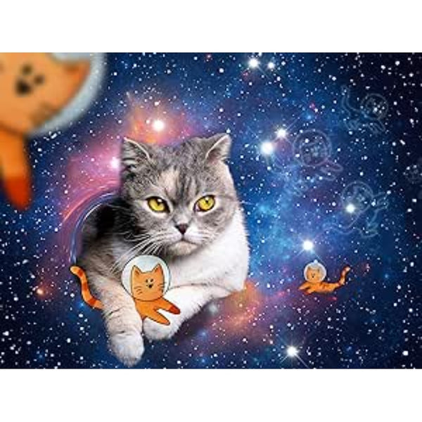 1500pc Cats Flying to Outer Space Puzzle Success