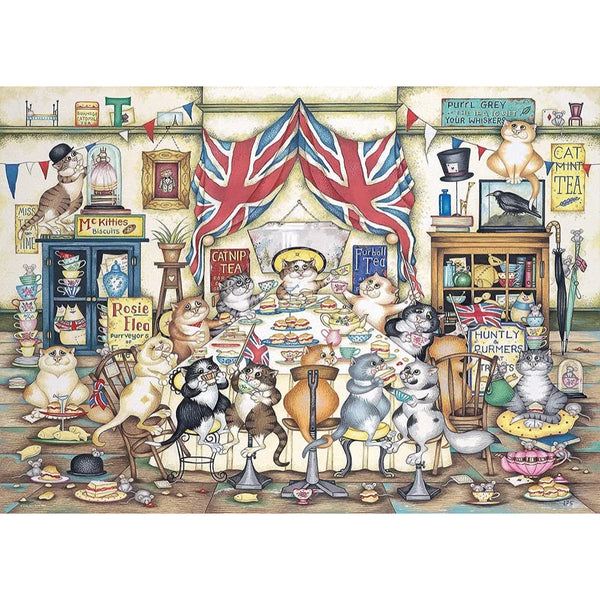 1000pc CrazyCats Afternoon Tea Tiddles Puzzle