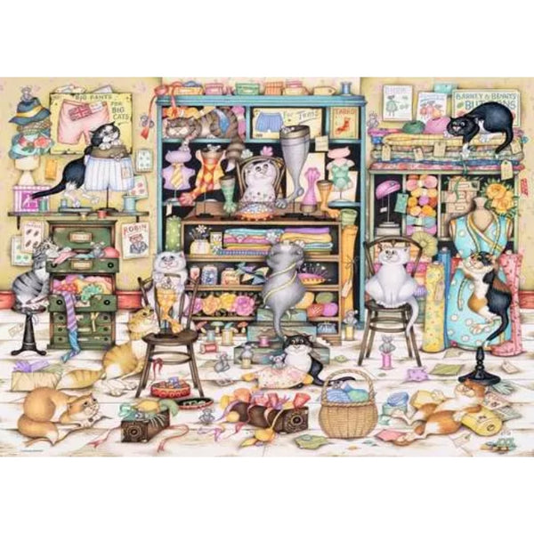 1000pc Crazy Cats: Haberdashery Puzzle