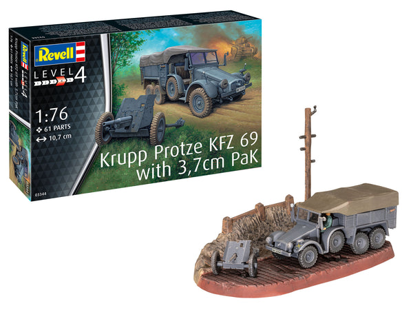 1/76 Krupp Protze KFZ 69 with 3.7cm Pak