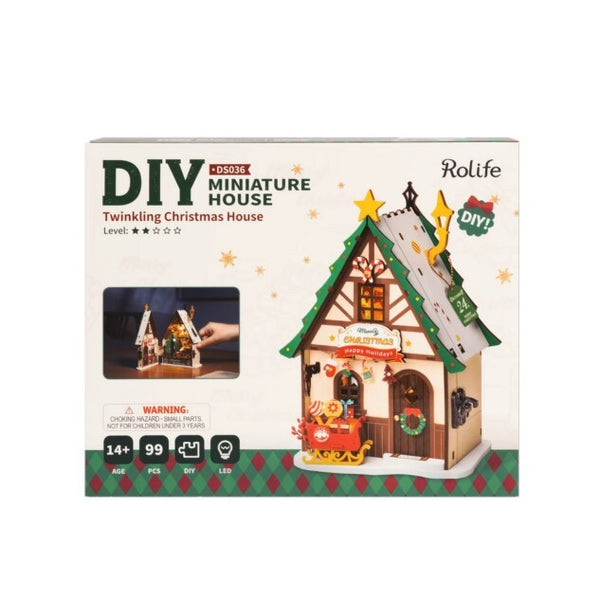 DIY Mini House Twinkling Christmas House