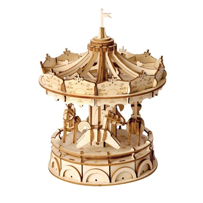 Classical 3D Wooden Merry-Go-Round