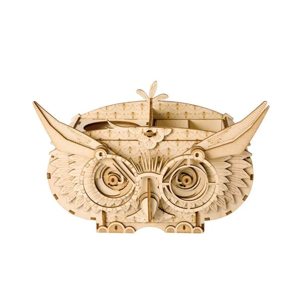 Classical 3D Wooden Owl Storage Box