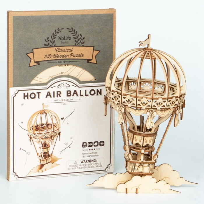 Classical 3D Wooden Hot Air Balloon