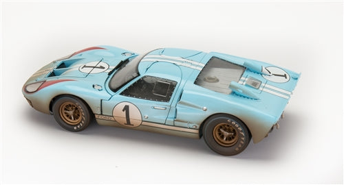 1/18 #1 1966 GT40 MK11 Ken Miles Dirty Blue/White/Orange