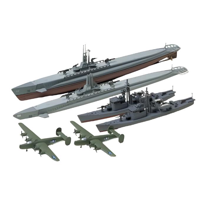 1/700 US Gato Class and Japanese Submarine Chaser