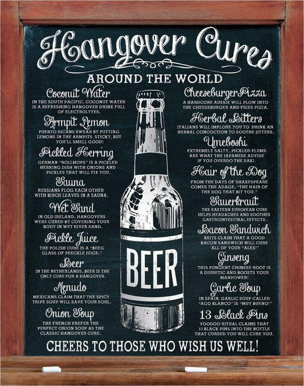 Hangover Cures Retro Tin Sign