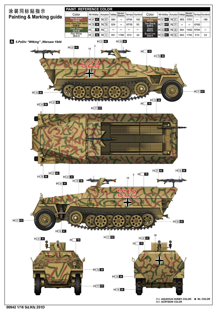 1/16 Sd.Kfz 251D Plastic Model Kit_4