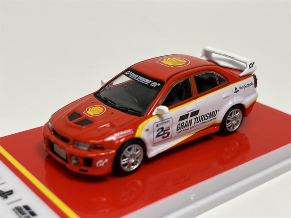 1/64 Mitsubishi Lancer Evolution V GSR Shell x Gran Turismo 7 x Tarmac Works JDM Collection