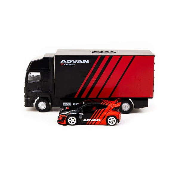 1/64 Pandem Yaris Advan - with Truck Packaging