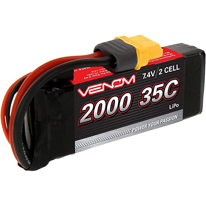 35C 2S 2000mah 7.4V LiPo Battery with Universal Plug