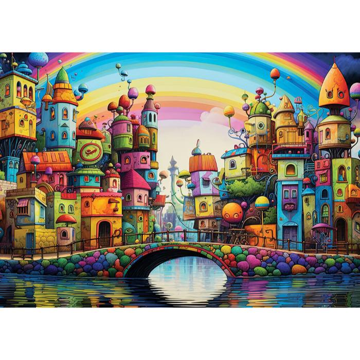 1000pc Rainbow City Jigsaw Puzzle