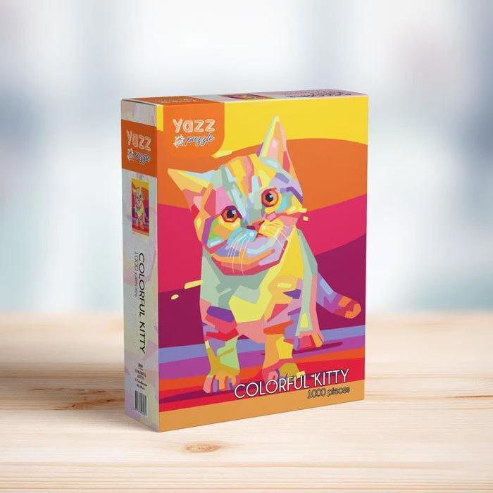 1000pc Colourful Kitty Jigsaw Puzzle