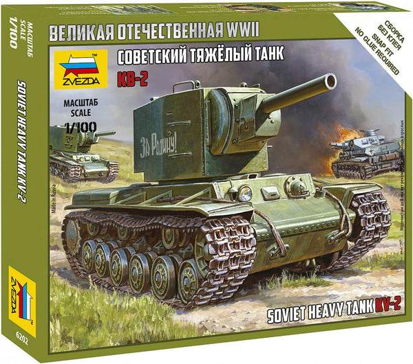 1/100 Soviet Heavy Tank KV2  Plastic Model Kit