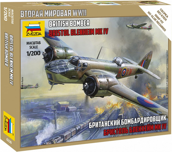 1/200 British Bomber Bristol Blenheim MK IV  Plastic Model Kit