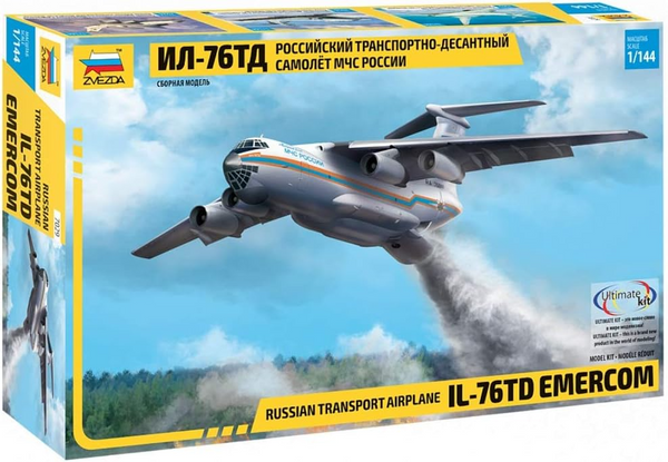 1/144 Russian Transport Airplane  Ilyushin IL76TD EMERCOM  Plastic Model Kit