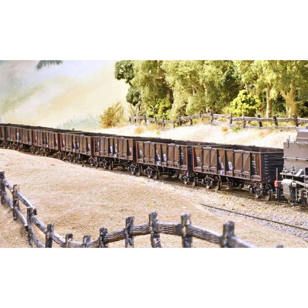 HO CG Bogie Open Ore Wagon 3 Pack - Black