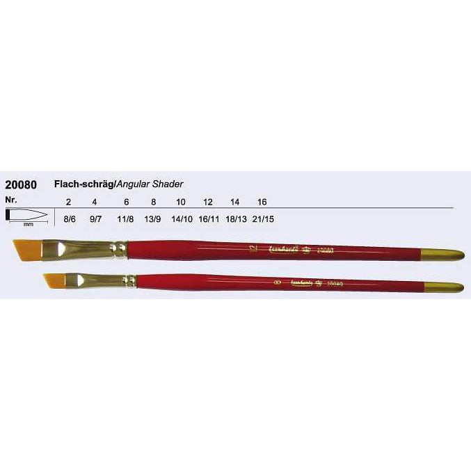 VP Leonhardy - Flat Angled Red Toray Brush 6