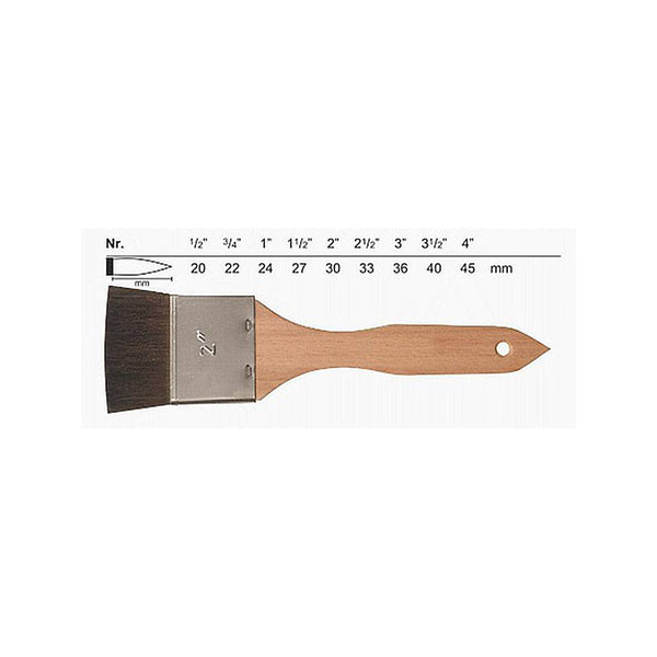 VP Leonhardy - Flat Hair Brush 1/2"