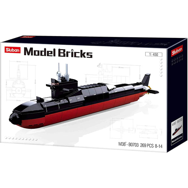 1/450 269pc Model Bricks Submarine