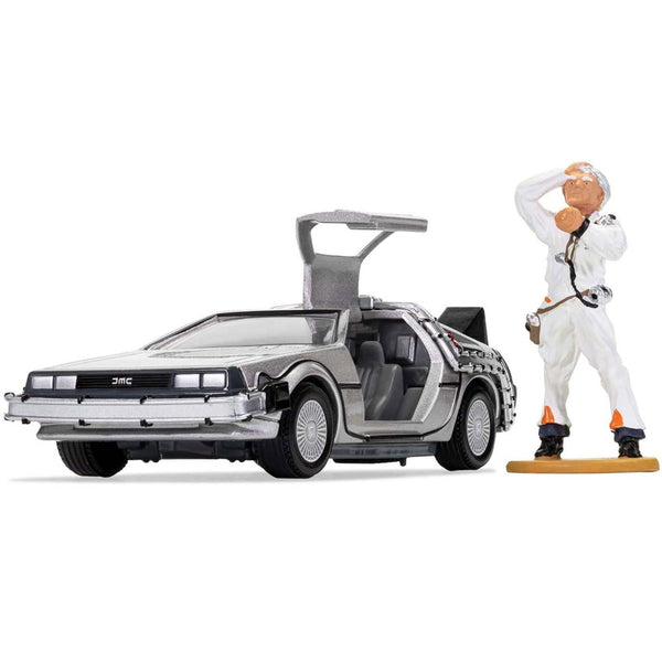 1/36 Back to the Future  Delorean and Doc Brown Figure