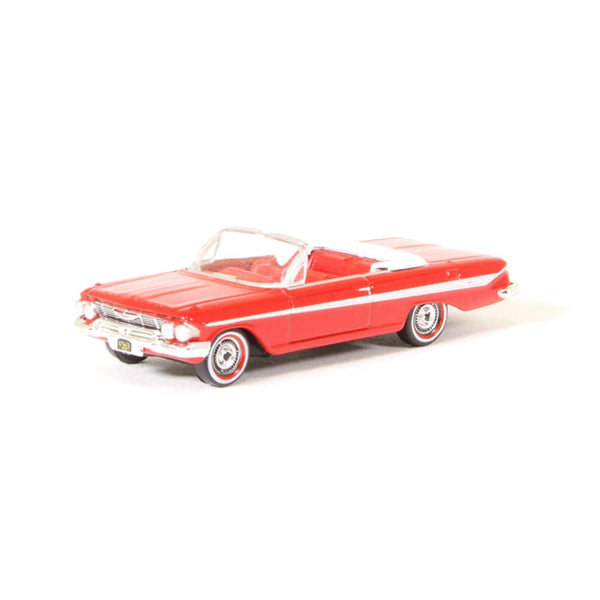 Oxford - 1/87 Chevrolet Impala 1961 Convertible Roman Red/White