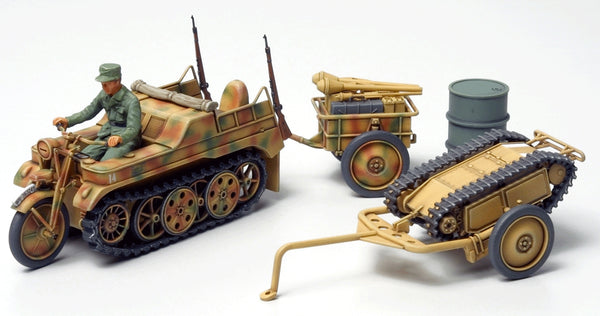 148 Sd.Kfz.2 Kleines Kettenkraftrad w/  Infantry Cart and Goliath Demolition Vehicle