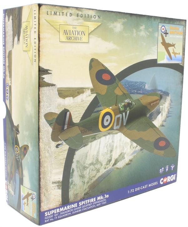 1/72 Supermarine Spitfire Mk.1a N3200   QV   RAF No.19 Squadron Dunkirk evacuation May 1940