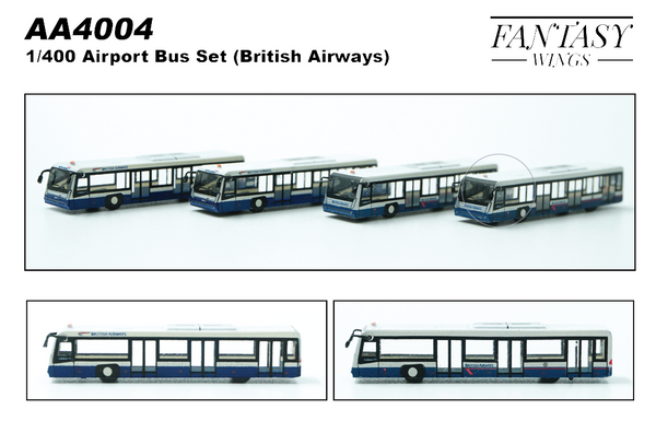 1/400 AIRPORT BUS BRITSH 4 IN ONE SET