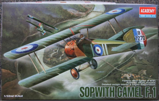 Academy - Academy 12109 1/32 Sopwith Camel F-1 Plastic Model Kit *Aus Decals*