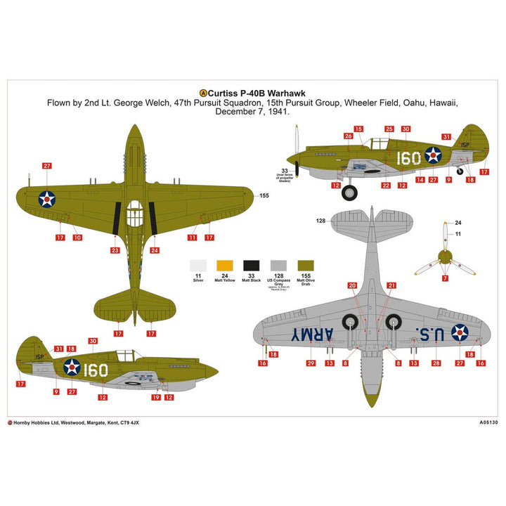 Airfix - 1:48 Curtiss P-40B Warhawk