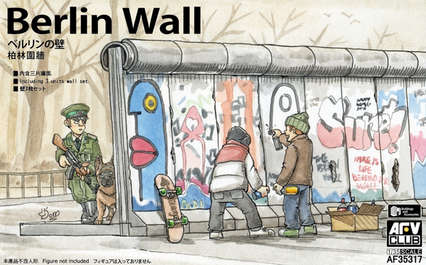 AFV Club - AFV Club AF35317 Berlin Wall (3 Units Wall Set) Plastic Model Kit