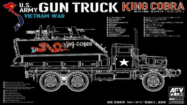 AF35323 1/35 M113+M54A2 Gun Truck Plastic Model Kit