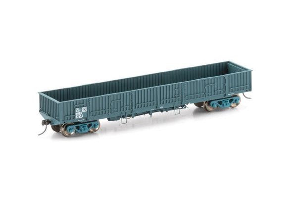 HO NOBX Open Wagon PTC Blue 4 Car Pack